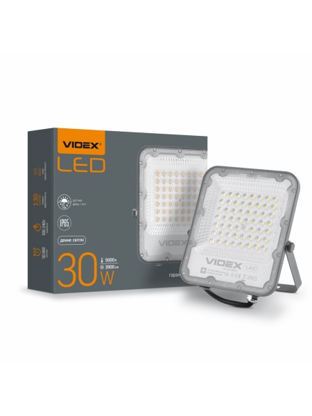 LED прожектор VIDEX PREMIUM F2 30W 5000K День-ніч VL-F2-305G-N - 299914
