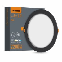 LED світильник Back вбудований круглий VIDEX 20W 5000K Black VL-DLBR-205B - 485265