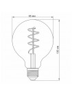 LED лампа VIDEX Filament G95FASD 5W E27 2200K дімерна бронза VL-G95FASD-05272 - 297767