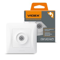 Розетка TV одинарна телевізійна біла VIDEX BINERA VF-BNSK1TVME-W - 295138