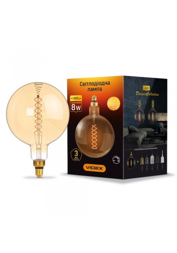 LED лампа VIDEX Filament G200FASD 8W E27 2200K диммерная