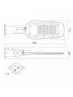 LED вуличний ліхтар VIDEX (поворотний) 50W 5000K Сірий