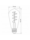 LED лампа VIDEX Filament ST64FGD 4W E27 2100K дімерна графіт VL-ST64FGD-04272 - 296609