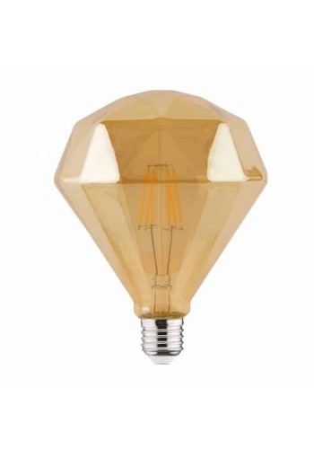Світлодіодна лампа Filament RUSTIC DIAMOND-6 6W E27 2200К HOROZ ELECTRIC 001-034-0006-010
