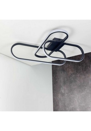 Світильник LED smart SKYLER-3D +пульт 90W 3000-5000K IP20 чорний Violux ( 220875 )