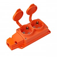 Колодка 2 гнізда з кришкою HOROZ ELECTRIC 
221-000-201