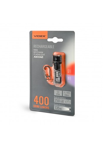 Портативний світлодіодний міні-ліхтарик VIDEX VLF-AK012 400Lm 5000K VLF-AK012 - 488129