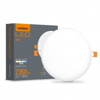 LED світильник безрамковий круглий VIDEX VLE-DLFR-244 24W 4000K 220V VLE-DLFR-244 - 540800