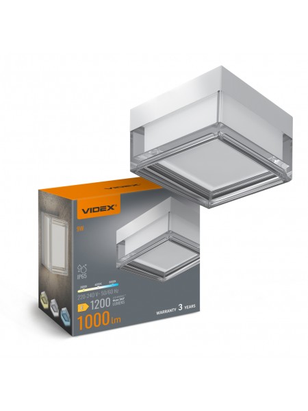 LED світильник IP65 квадратний VIDEX BHD02 9W 2800-4000-6000K White VL-BHD02-09CWW - 487801