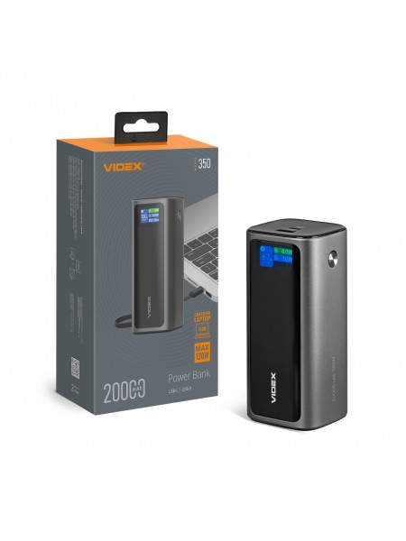Повербанк 20000mAh VIDEX VPB-350 130W PD100W +Display VPB-350-G - 487153