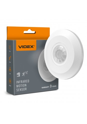 Датчик руху та освітленості VIDEX VL-SPC05W 220V 800W інфрачервоний білий VL-SPC05W - 488440
