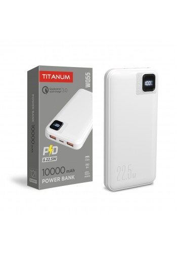 Повербанк 10000mAh TITANUM WQ55 22.5W White TPB-WQ55-W - 486514