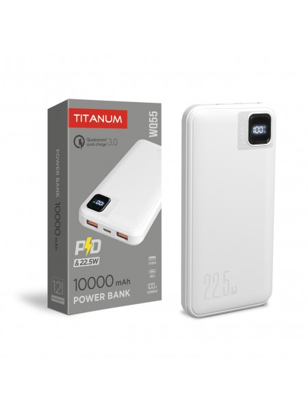 Повербанк 10000mAh TITANUM WQ55 22.5W White TPB-WQ55-W - 486514
