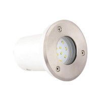 Светильни тротуарный  SAFIR LED 1,2W  мат.хром синий
