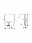 LED прожектор VIDEX F3 20W 5000K з датчиком руху 220V Black (VLE-F3-0205B-S) VLE-F3-0205B-S - 542477