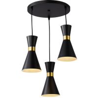 Світильник HOPFEN LOFT CONE 3 PD BK (E27, max 3 x 40W)