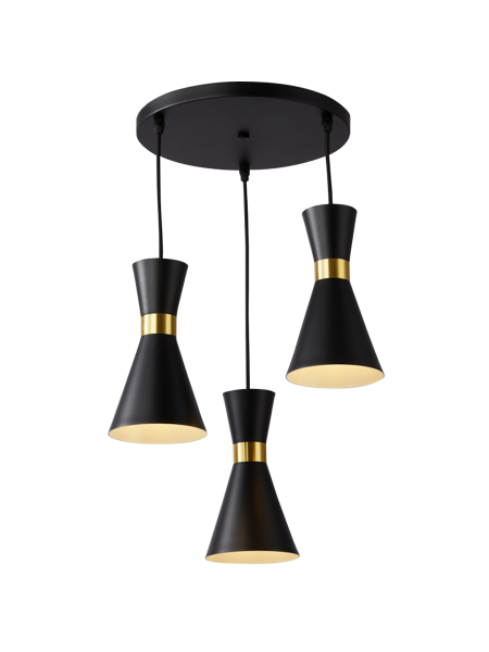 Світильник HOPFEN LOFT CONE 3 PD BK (E27, max 3 x 40W)