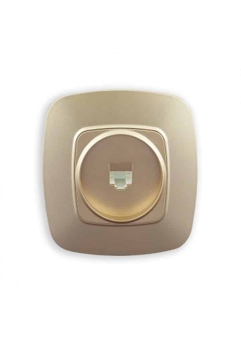 Розетка комп’ютерна золото ELA HOROZ ELECTRIC 112-007-0011-030