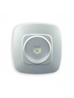 Розетка телефонна срібло ELA HOROZ ELECTRIC 112-007-0010-020