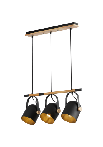 Світильник HOPFEN LOFT HALTBAR PD 3 BK (E27, max 3 x 40W)