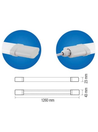 Світлодіодний світильник вологозахищений IRMAK-36 36W 6400K HOROZ ELECTRIC 
059-004-0036-010