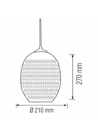 Світильник підвісний QUANTUM Е27 3D-ефект овальний хром HOROZ ELECTRIC 
021-006-0002-010