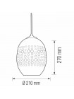 Світильник підвісний RADIAN Е27 3D-ефект овальний хром HOROZ ELECTRIC 021-007-0002-010