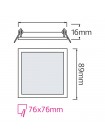 Світлодіодний світильник врізний Slim/Sq-3 3W 6400K HOROZ ELECTRIC 056-005-0003-020