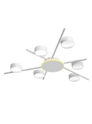 Світильник VIDEX під лампу 6xGX53 накладний з підсвіткою білий VL-SPF22B-WB VL-SPF22B-WB - 487535