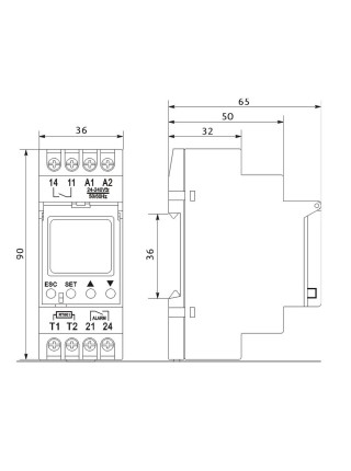 Цифрове реле контролю температури FRT12 24-240V Промфактор ( FRT12 )