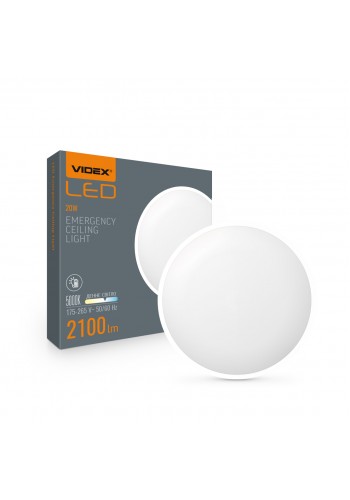 LED Світильник аварійний накладний VIDEX VL-CLR-EM200-2 20W 5000K 220V VL-CLR-EM200-2 - 486705