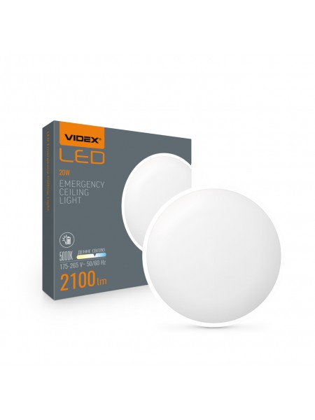 LED Світильник аварійний накладний VIDEX VL-CLR-EM200-2 20W 5000K 220V VL-CLR-EM200-2 - 486705