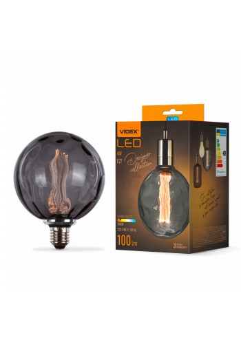 LED лампа VIDEX Filament VL-DI-G125FC1980S 4W E27 1800K Smoke VL-DI-G125FC1980S - 484411
