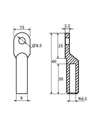 Наконечник мідний DT 016 Промфактор ( CL/CR-16-8 )