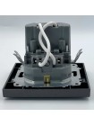 Розетка EL-BI VEGA антрацит матовий 1-на з/з + 2USB (Type C+A) ( 510-016700-334 )