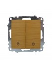 Вимикач ELBI ZENA Woodline клен 2кл прохідний без рамки ( 609-012700-211 )