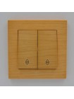 Вимикач ELBI ZENA Woodline клен 2кл прохідний без рамки ( 609-012700-211 )