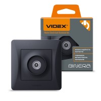 Розетка TV одинарна телевізійна чорний графіт VIDEX BINERA VF-BNSK1TVME-BG - 295145