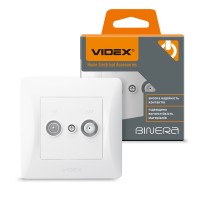 Розетка TV+SAT кінцева біла VIDEX BINERA VF-BNSK2TVSATE-W - 295152