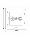 Розетка TV+SAT кінцева біла VIDEX BINERA VF-BNSK2TVSATE-W - 295152