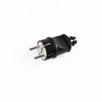 Вилка мережева з/з пряма 16А чорна TITANUM STANDARD TF-PL116G-B - 483971