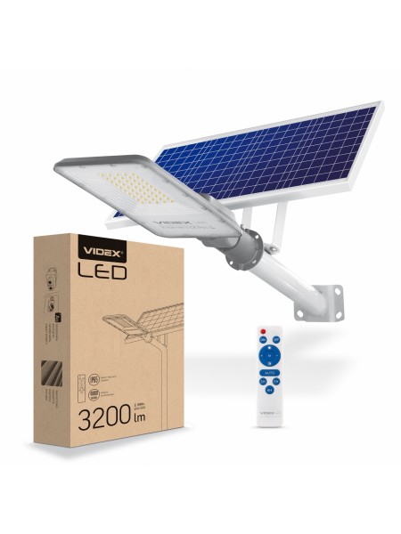 LED вуличний ліхтар автономний VIDEX  40W 5000K