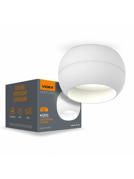 Світильник VIDEX під лампу GX53 універсальний Білий VL-SPF16A-W VL-SPF16A-W - 484688