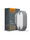 LED світильник IP65 овальний VIDEX 15W 5000K сірий VL-BH12O-155 - 299136