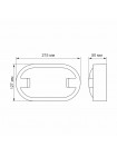 LED світильник IP65 овальний VIDEX 15W 5000K сірий VL-BH12O-155 - 299136