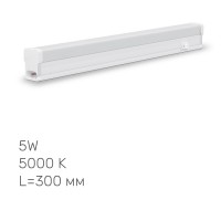 LED свiтильник лiнiйний Т5 TITANUM 5W 0.3М 5000K TL-T5-05035 - 480536