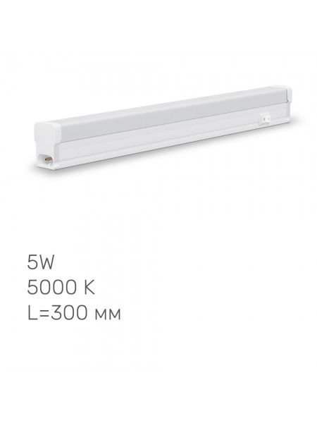 LED свiтильник лiнiйний Т5 TITANUM 5W 0.3М 5000K TL-T5-05035 - 480536