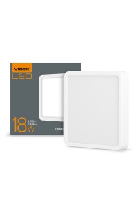 LED Світильник накладний квадрат VIDEX 18W 5000K White VL-DLSS-185 - 294100