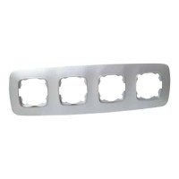 Рамка 4-на срібло ELA HOROZ ELECTRIC 
112-007-0014-020