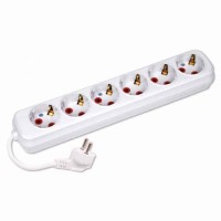 Подовжувач 6 гнізд 2 М з заземленням HOROZ ELECTRIC 
200-602-601